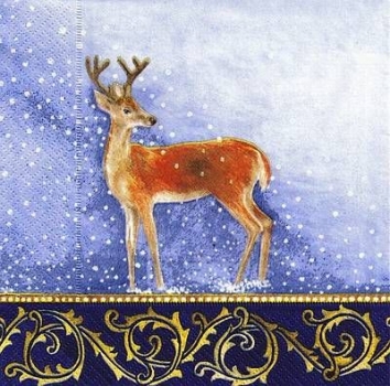s9290 - Deer on Snow - Napkins - Package - 20 pcs.
