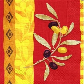 s9343 - Mixed Olives - Servietten - Packung - 20 Stück