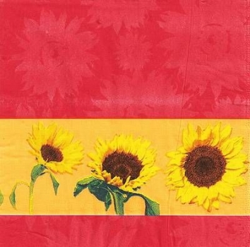 s9362 - Sonnenblumen - Servietten - Packung - 40 Stück