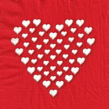 s9388 - Red Love - Servietten - Packung - 20 Stück