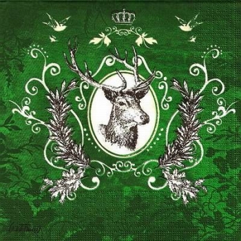 s9421 - Vintage Forest - green - Napkins - Package - 20 pcs.