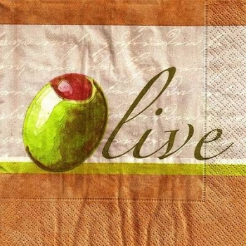 s9433 - Filles Olive - Servietten - Packung - 20 Stück