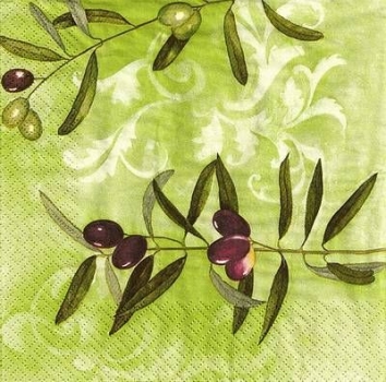 s9440 – Oliven – green – Servietten – 33 x 33 cm - Packung – 20 Stück