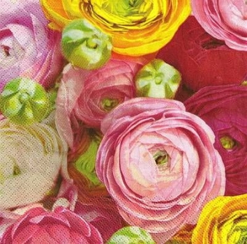 s9448 - Ranunculus - Napkins - Package - 20 pcs.