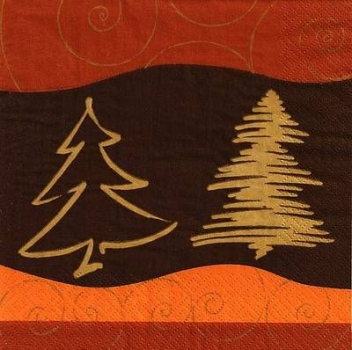 s9476 - Winter Fashion - brown - Servietten - Packung - 20 Stück