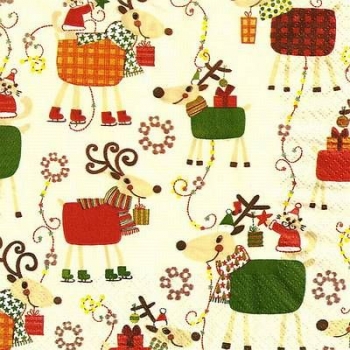 s9477 - Sweet Reindeers - Servietten - Packung - 20 Stück