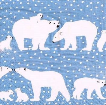 s9481 – Eisbären - Servietten - Packung - 20 Stück