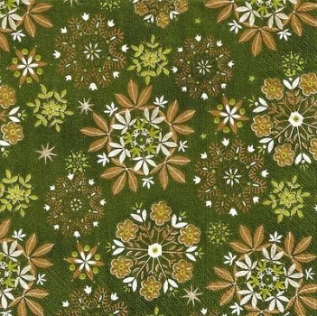 s9487 - Christmas Stars - green - Servietten - Packung - 20 Stück