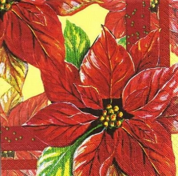 s9494 - Weihnachtsstern - Napkins - Package - 20 pcs..