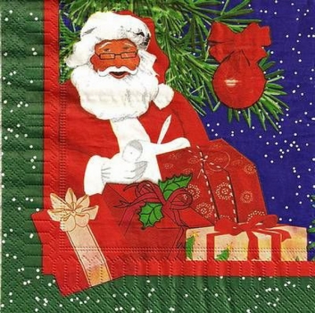 s9497 - Weihnachtsmann - Servietten - Packung - 20 Stück