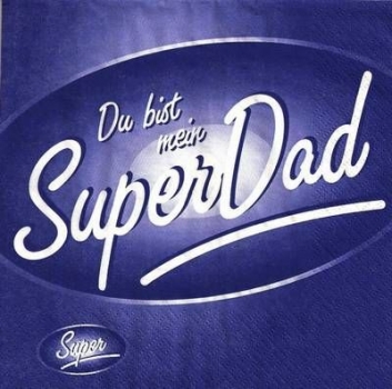 s9516 - Super Dad/Super Mum - Servietten - Packung - 20 Stück