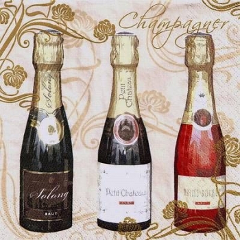 s9665 - Champagnerlaune - Napkins - Package - 20 pcs.
