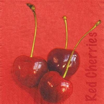 s9668 - Red Cherries - Servietten - Packung - 20 Stück
