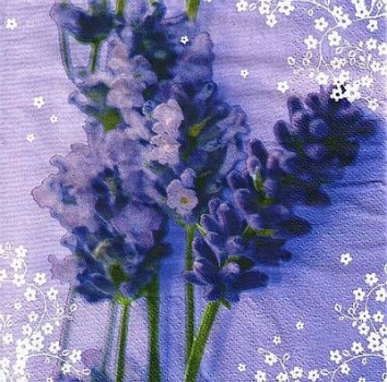 s9670 - Blue Lavender - Servietten - Packung - 20 Stück