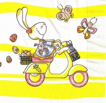 s9741 - Crazy Bunny - Servietten - Packung - 20 Stück