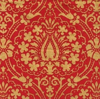 s9787 - Jaipur - red-gold - Servietten - Packung - 10 Stück