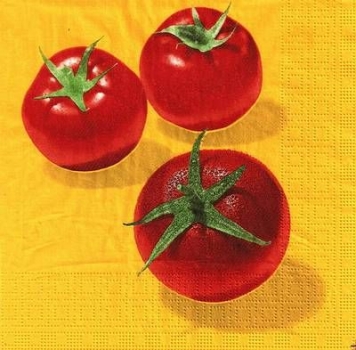 s9800 - Pure Tomatoes - yellow - Servietten - Packung - 20 Stück