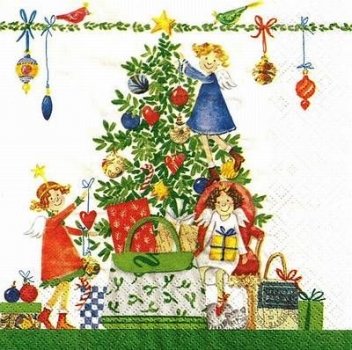 s9945 - Santas little Helpers - white - Servietten - Packung - 20 Stück