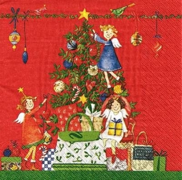 s9951 - Santas little Helpers - red - Servietten - Packung - 20 Stück