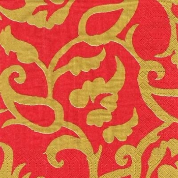 s9974 - Deco - red/gold - Servietten - Packung - 20 Stück