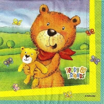 s9978 - Teddy & Friends - Servietten - Packung - 20 Stück