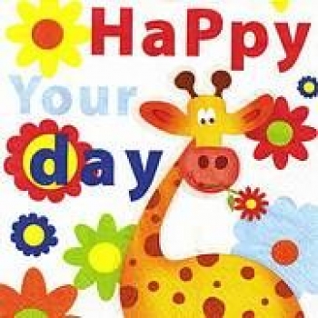 s9z10085 - Happy Day - Servietten - Packung - 20 Stück