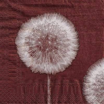 s9z10220 - Pusteblume - bordeaux - Servietten - Packung - 20 Stück
