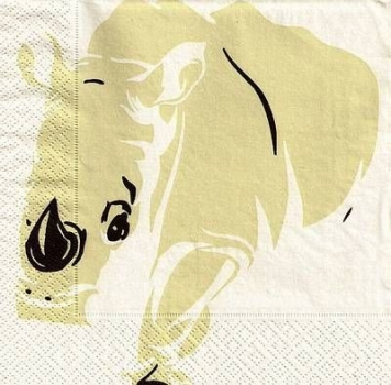 s9z10223 - African Rhino - Servietten - Packung - 20 Stück