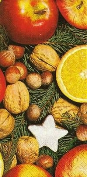 s9z10239 - Christmas Fruits - Buffet - Servietten - Packung - 16 Stück