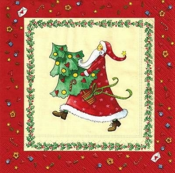 s9z10322 - Speedy Santa - Servietten - Packung - 20 Stück