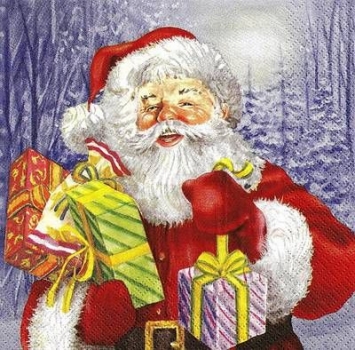 s9z10389 -  Weihnachtsmann - Servietten - Packung - 20 Stück
