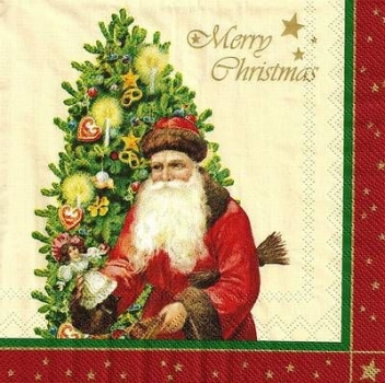 s9z10435 - St. Nicolas - red - Servietten - Packung - 20 Stück