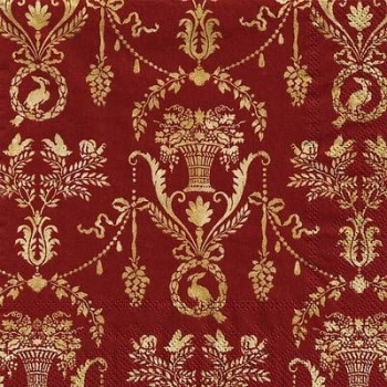 s9z10455 - Cornucopia - red/gold - Servietten - Packung - 20 Stück.