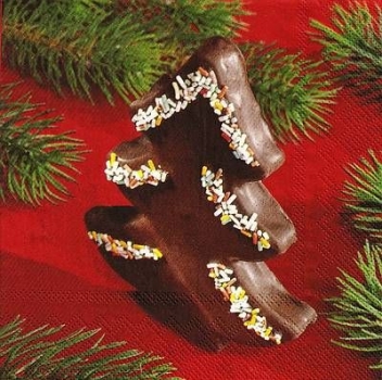 s9z10518 - Chocolate Tree - Servietten - Packung - 20 Stück.