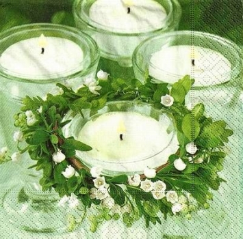 s9z10586 - May Wreath - Servietten - Packung - 20 Stück