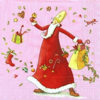 s9z10636 - Santa Claus - Servietten - Packung - 20 Stück