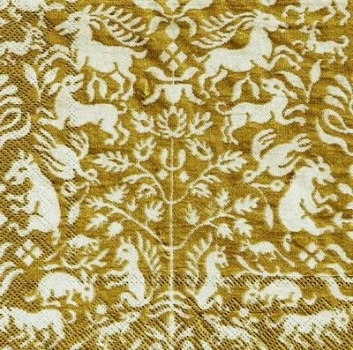 s9z10642 – Tissé à la Main - gold - Servietten - Packung - 20 Stück.
