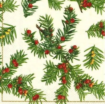 s9z10681 - Yew Zree - cream - Servietten - Packung - 20 Stück