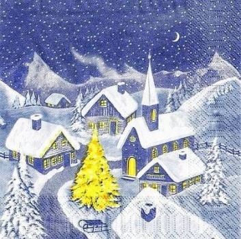 s9z10839 - Silent Night - Serviette - 33 x 33 cm - Stückpreis