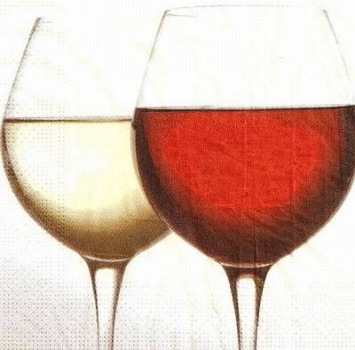 s9z10842 - Rot- und Weißwein - Servietten - Packung - 20 Stück