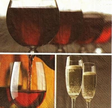 s9z10843 - Wein - Rot- und Weißwein - Servietten - Packung - 20 Stück
