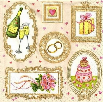 s9z10925 - Romantic Wedding - Servietten - Packung - 20 Stück