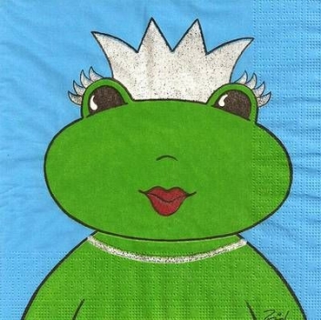 s9z10931 - Frog Queen - Servietten - Packung - 20 Stück