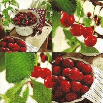 s9z11027 - Cherries - Servietten - Packung - 20 Stück