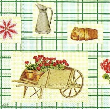 s9z11066 - Gardening - green - Servietten - Packung - 20 Stück