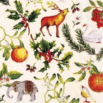 s9z11211 - Christmas Impressione - cream - Packung 20 St