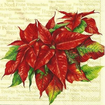 s9z11218 - Holiday Greetings - cream - Servietten - Packung - 20 Stück