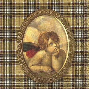 s9z11352 - Angelo on Tartan - cream - Servietten - Packung - 20 Stück.