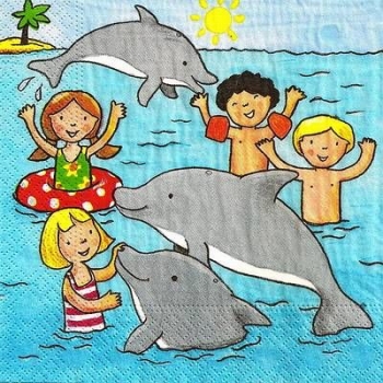 s9z11378 - Dolphin aid - Servietten - Packung - 20 Stück