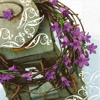 s9z11383 - Violet Bellflowers - Servietten - Packung - 20 Stück